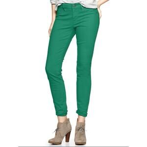 Gap Green Legging Jeans w Ankle Zipper Detail 30